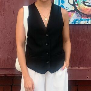 Mango black waistcoat vest - size small